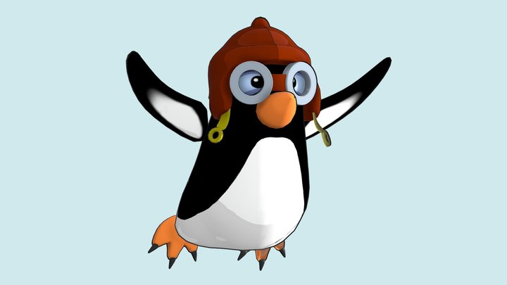 Penguin Hoops 3D Model