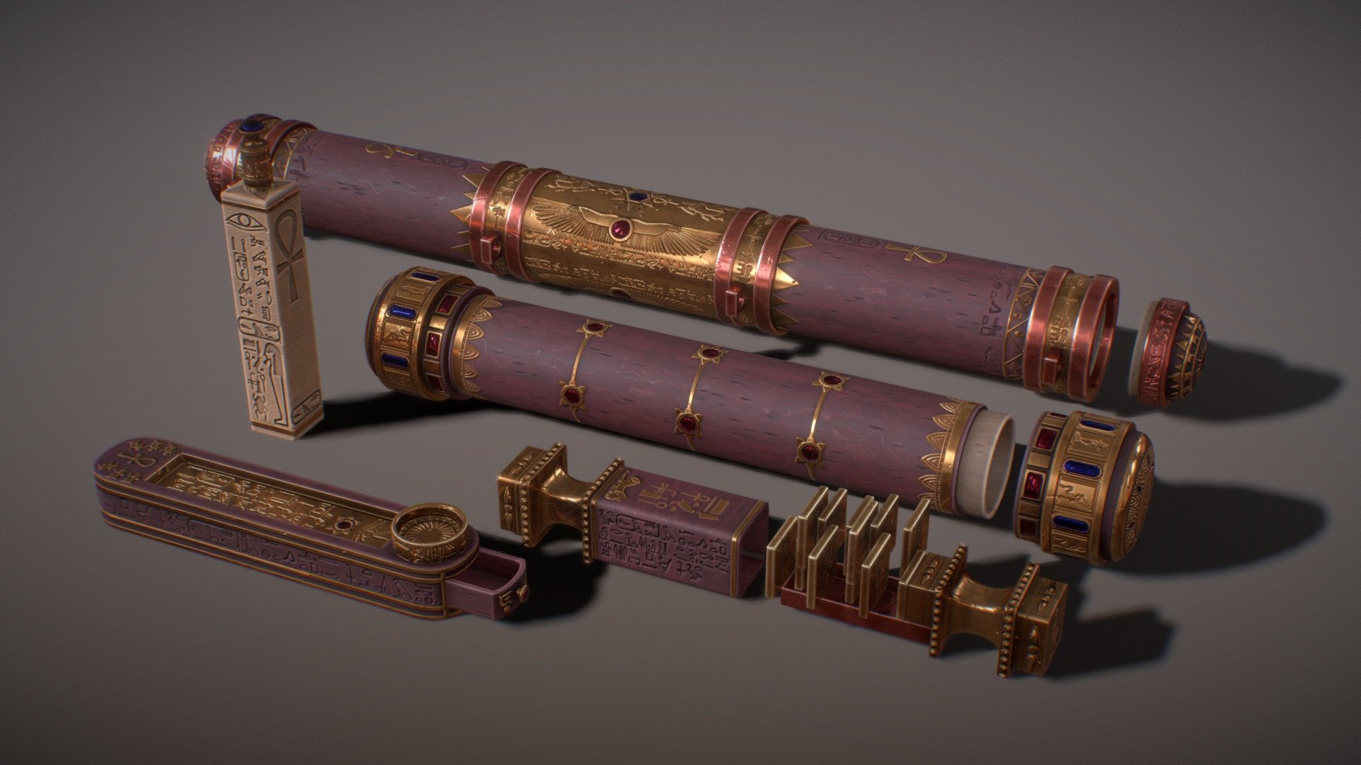 OB 02 Egyptian Necromancer Kit Containers B - 3D model by DuoDraconis ...