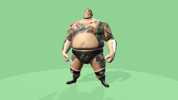 Wrestler 3D Model