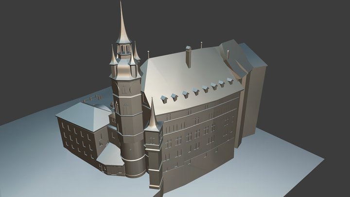 Hôtel cantonal de Fribourg (Suisse) 3D Model