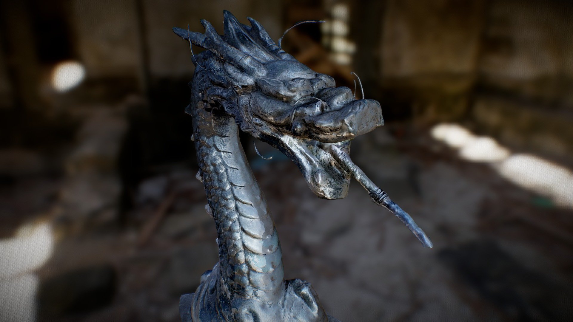 Dragon fountain Ibaraki Temple - MTSU Animation — Sketchfab embed 3D viewer