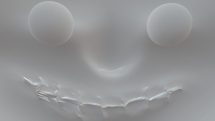 TrollFace mask with smile 3D model