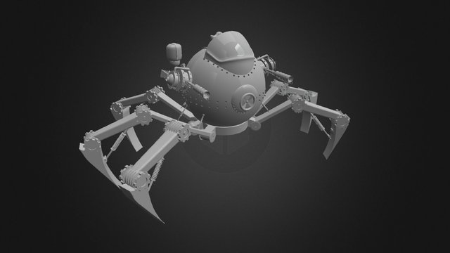 Steampunk Vehicle 3 3D Model