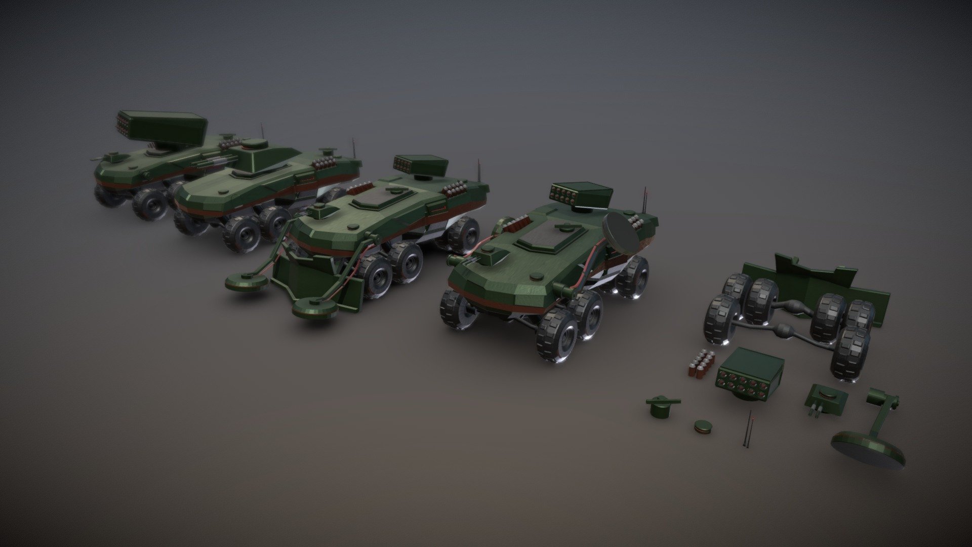 Armored Transport 2 - modular asset pack - Download Free 3D model by ...