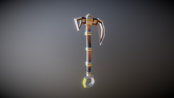 Low Poly Axe 3D Model