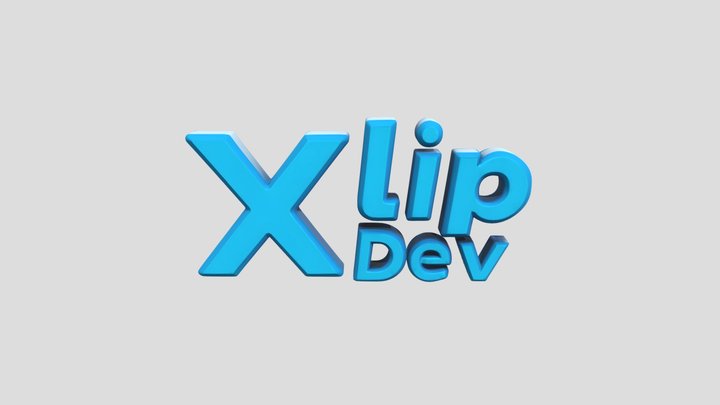 XlipDev Logo 3D Model