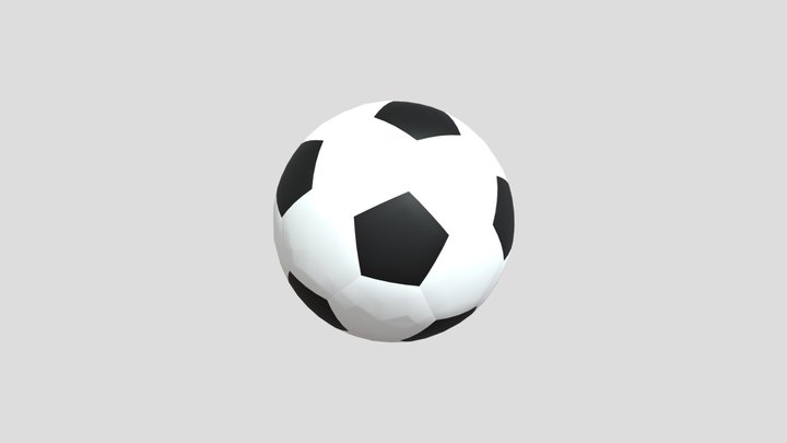 Low Poly Football 3D Model