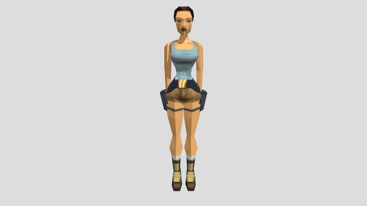 PC Computer - Tomb Raider 2 - Lara Croft 3D Model