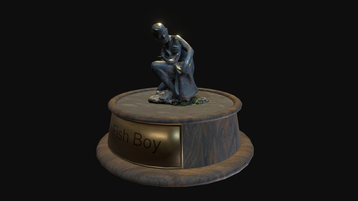 Sculpture 3D Scan _ Fish Boy 3D Model