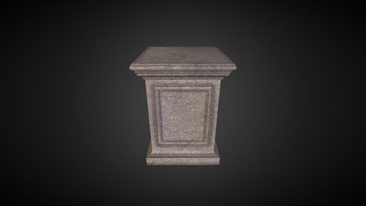 Pedestal de piedra/Stone pedestal 3D Model