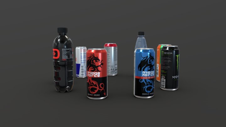Energy drinks 3D Model