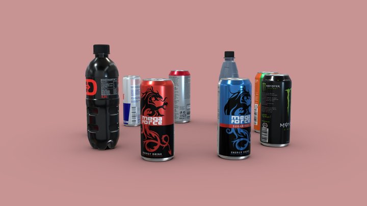 Energy drinks 3D Model