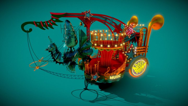 Vehicle for amusement Park in China 3D Model