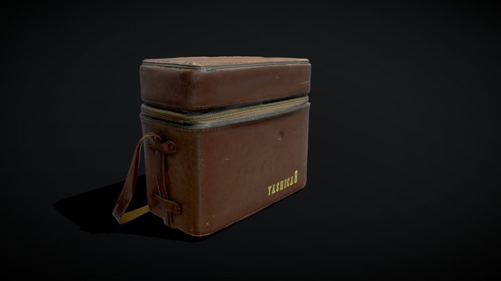 Yashica 8mm Leather Camera Bag 3D Model