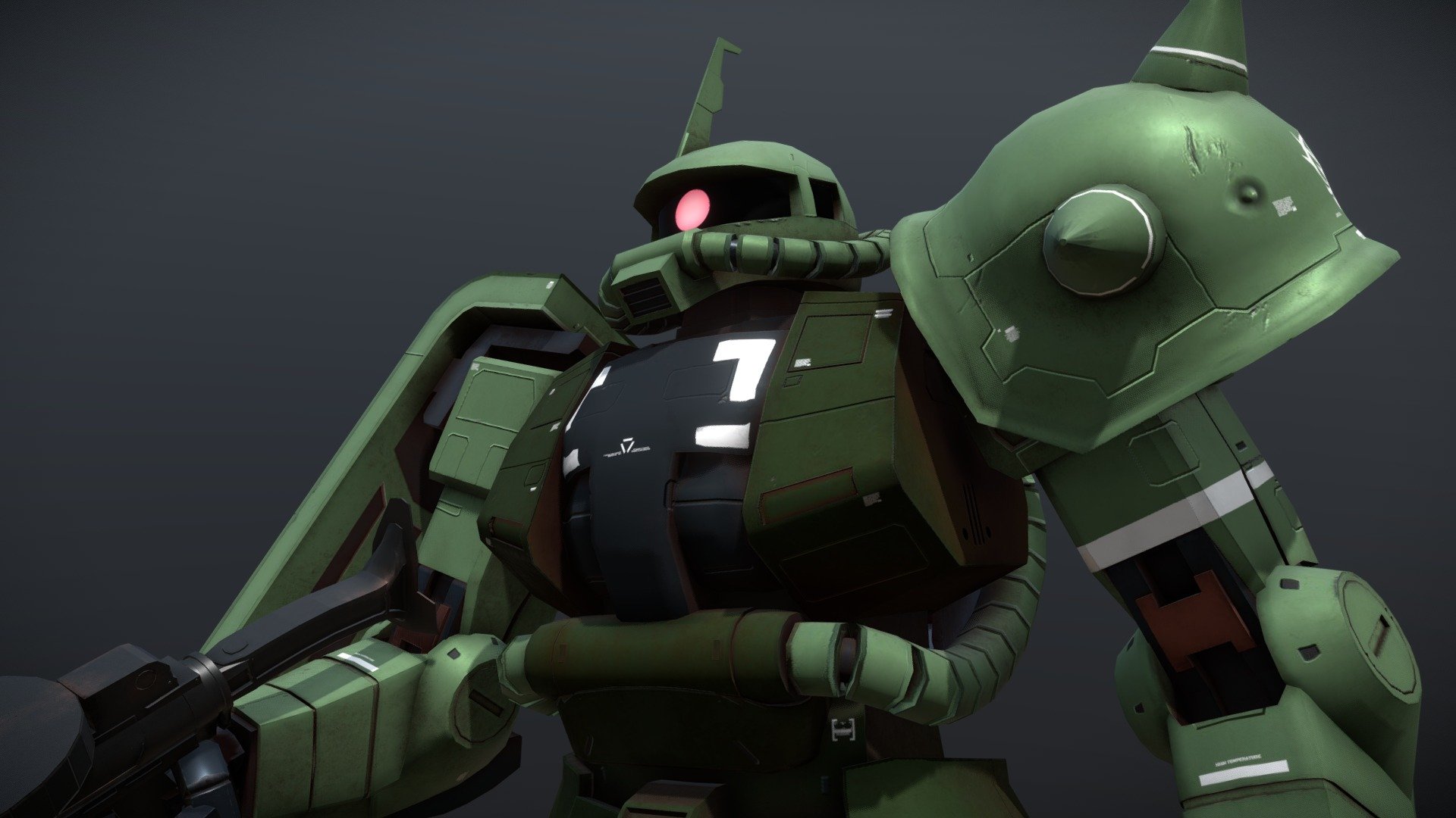 Ms 06f2 Zaku Ii 3d Model By Teeteegone Teeteegone Da49e57