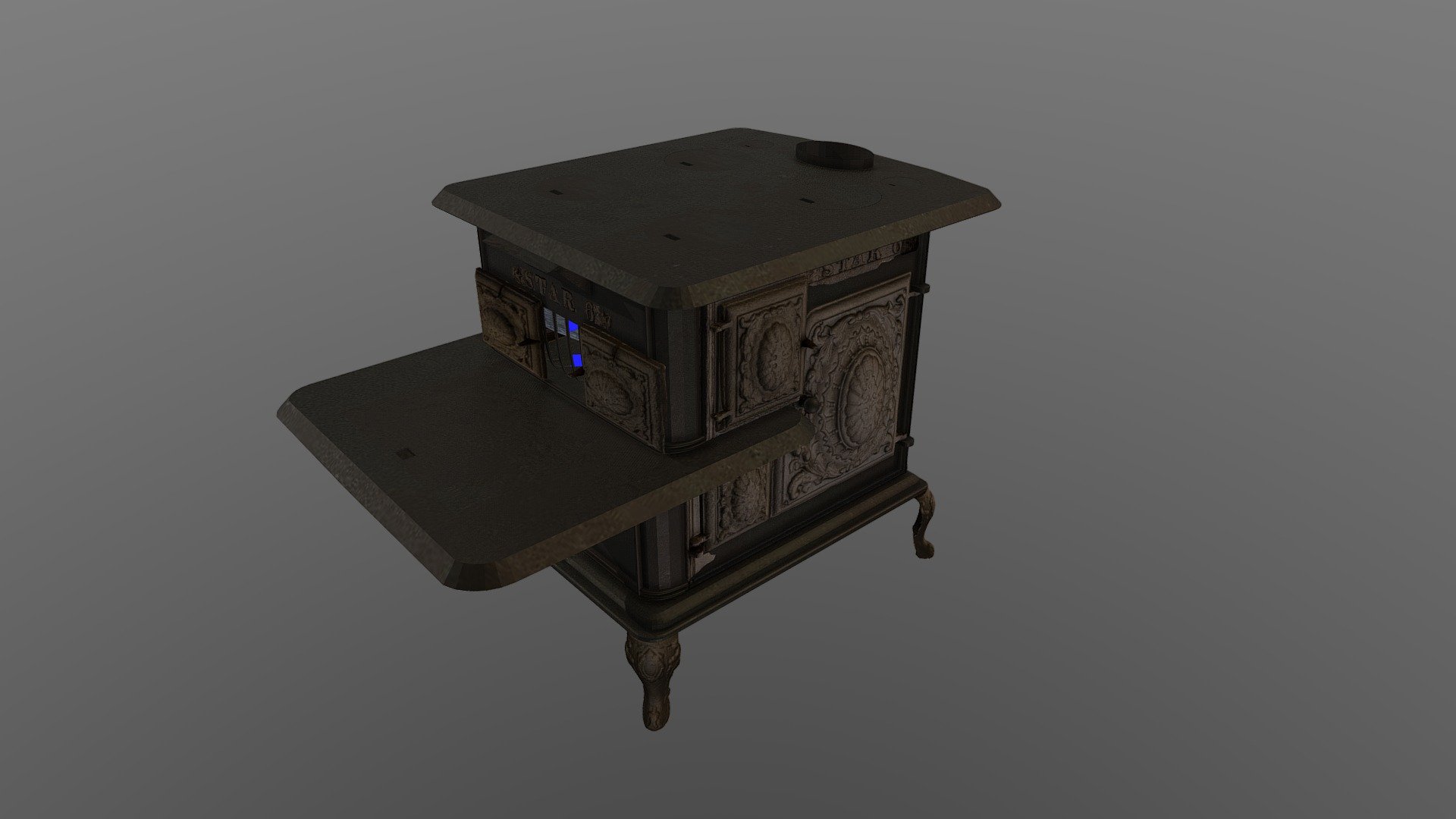 "Star 6" Cast Iron Stove from Sukeek's Cabin Download Free 3D model