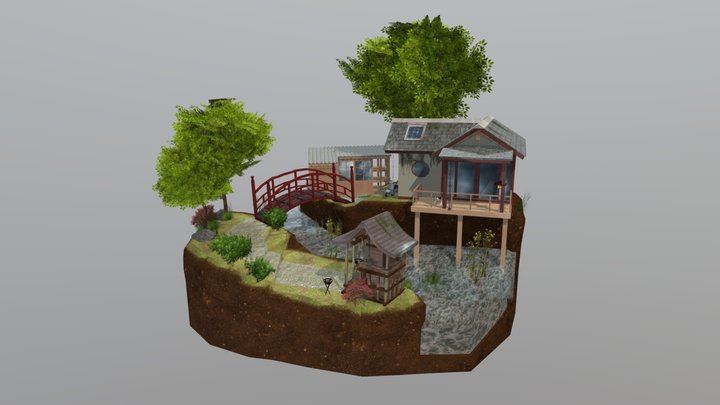 DAE Diorama - Grandma's House 3D Model