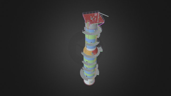 Distillation Column 3D Model