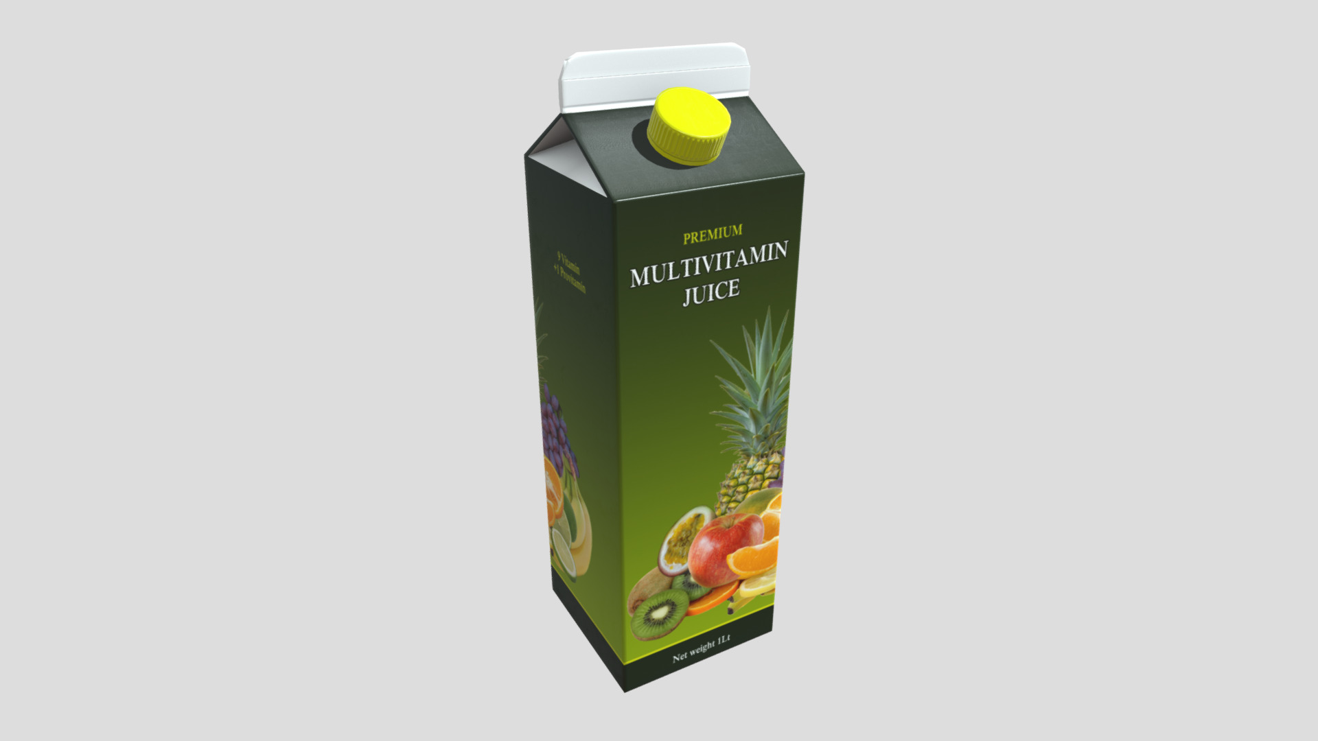 3D model Multivitamin Juice - This is a 3D model of the Multivitamin Juice. The 3D model is about text.