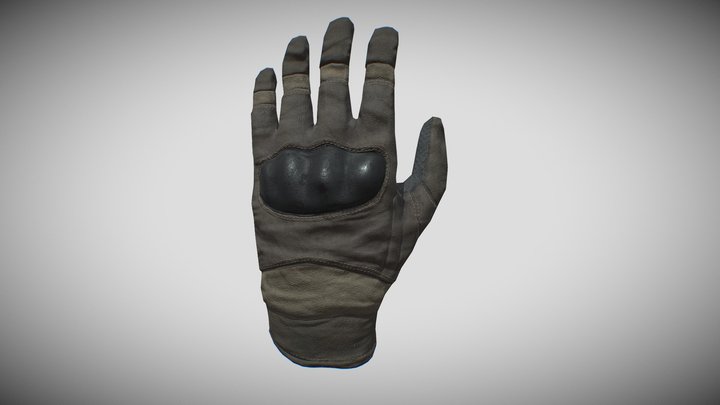 Military tactical glove 3D Model