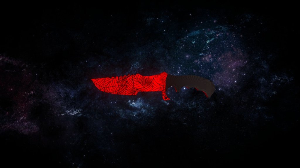 Crimson Web Huntsman Knife
