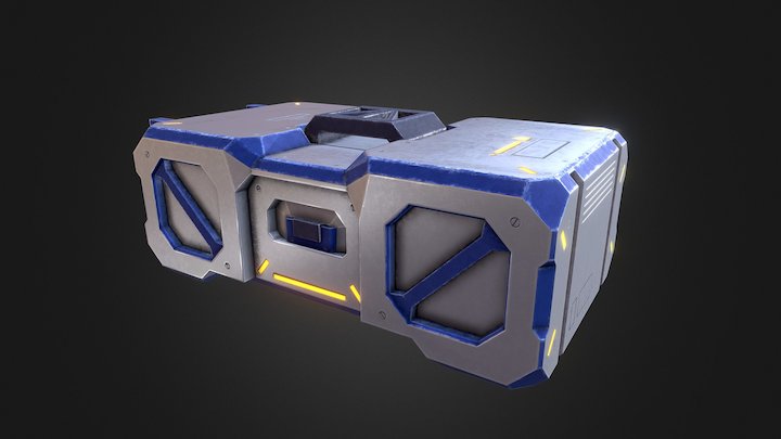 Sci-Fi Crate WIP 3D Model