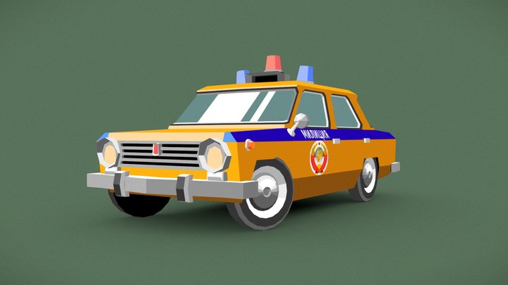 VAZ 2101 Road Police 3D Model