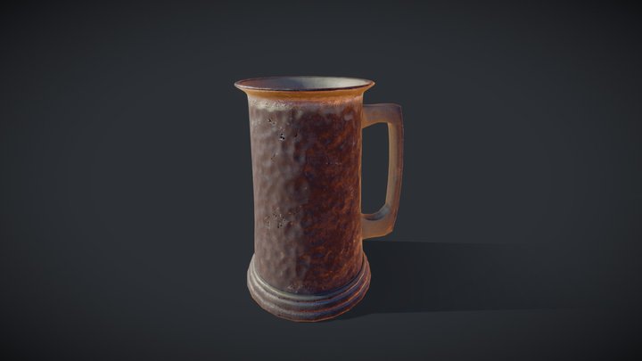 Old Metal Mug 3D Model