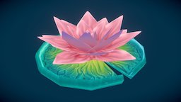 Lilypad and Lotus 3D Model