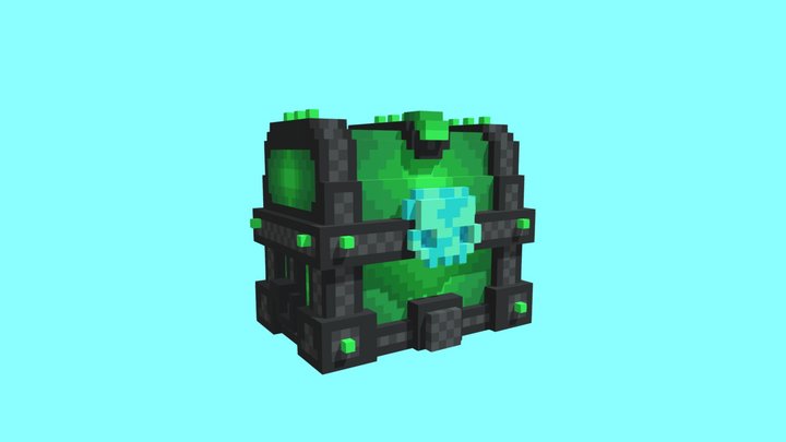 Green Treasure Box 3D Model