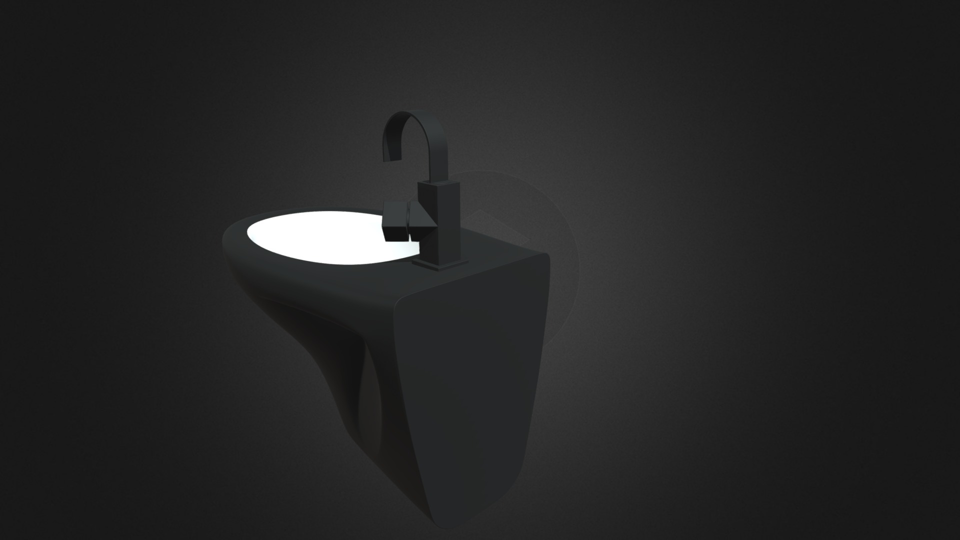 3D model Black Bidet - This is a 3D model of the Black Bidet. The 3D model is about a light bulb on a black background.