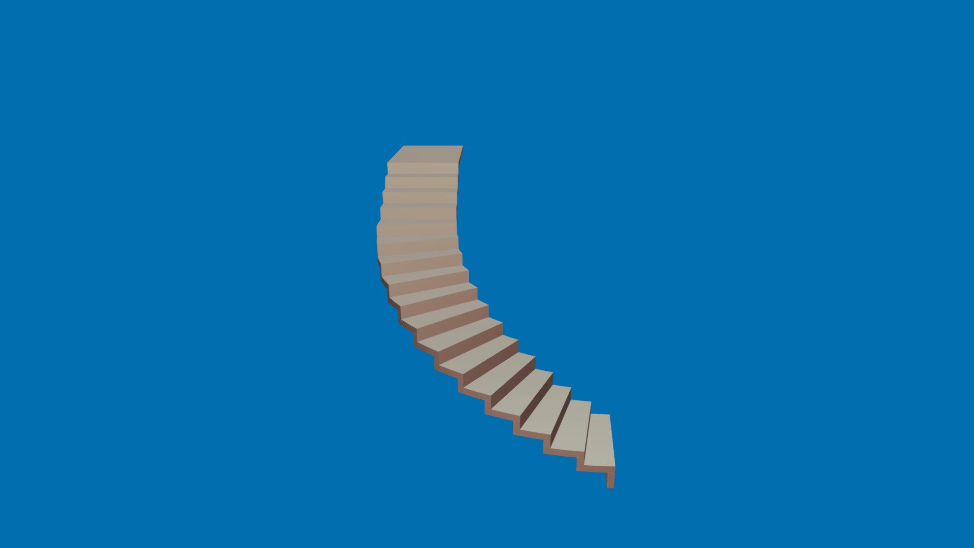 escada plissada curva