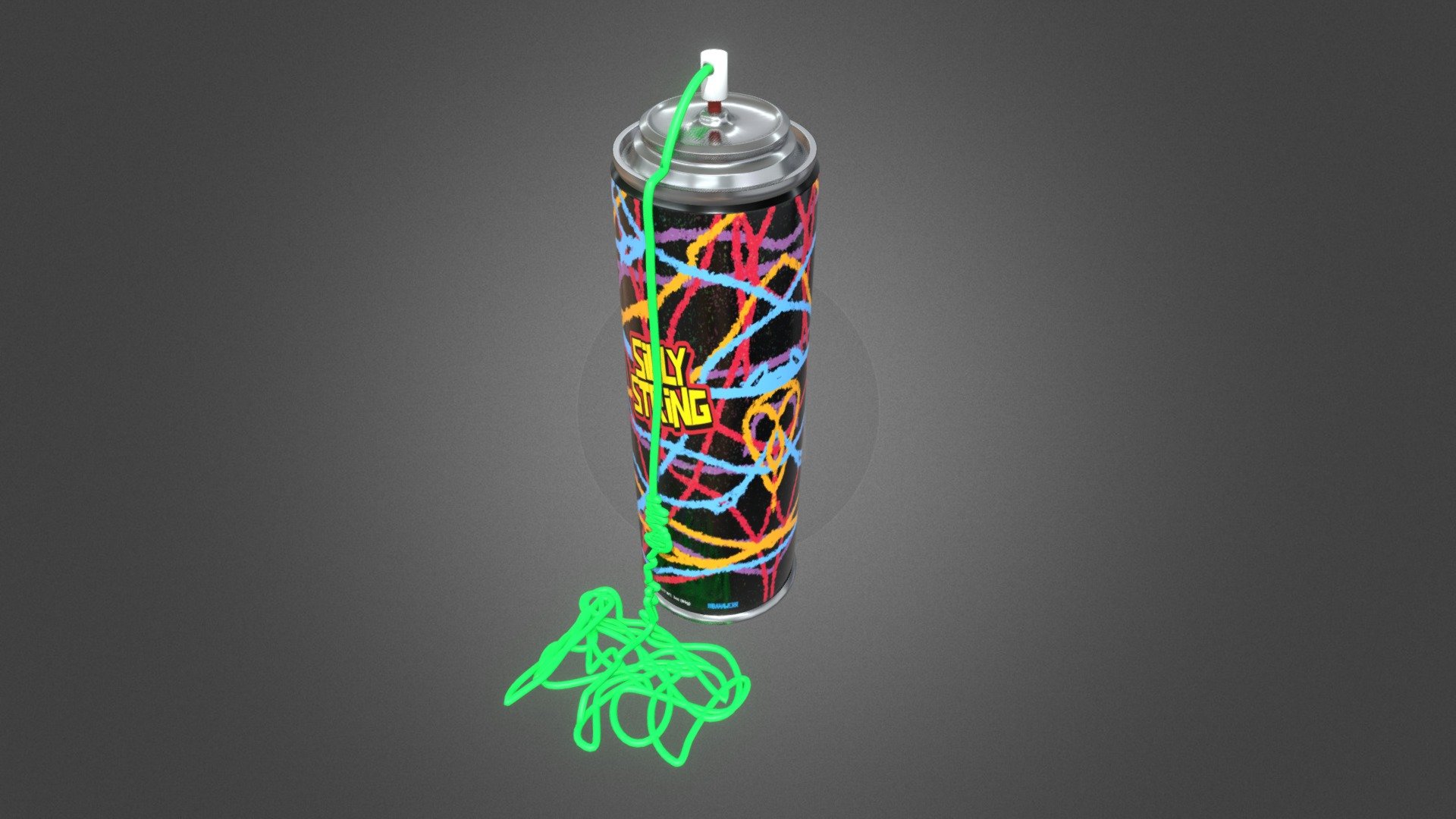 Silly String Spray Download Free 3D Model By C H A S E brillis18 