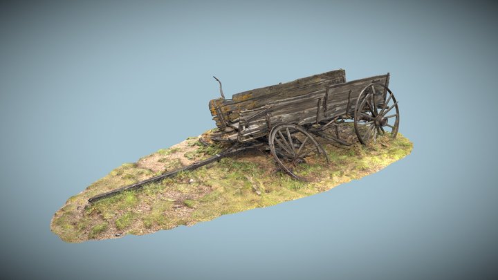 Dilapidated wagon 3D Model