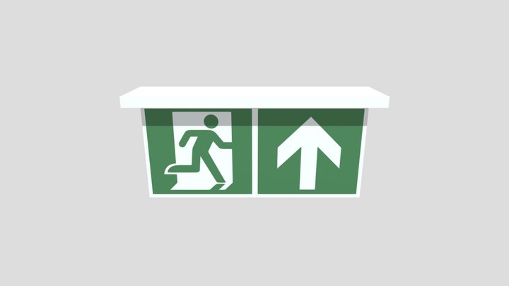 Exit sign 3D Model