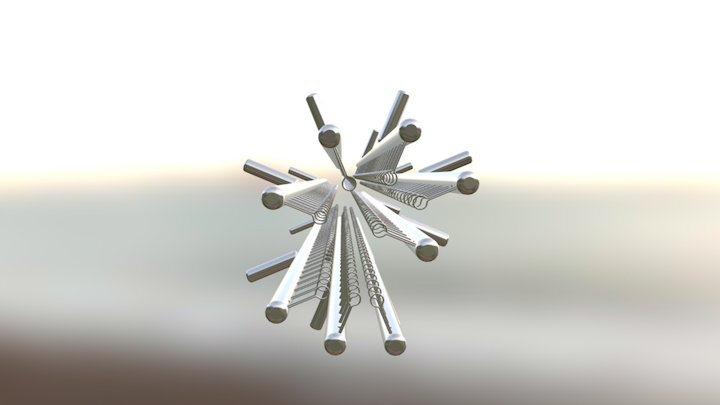 Molecule decelerator structure 3D Model