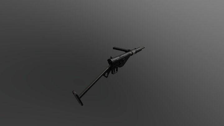 Animated Sten Gun 3D Model