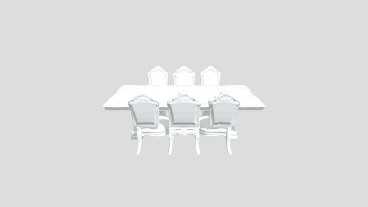 Opulent Dining Elegance 3D Model