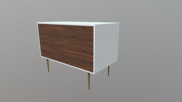 Nordic Siena Dresser Closed 3D Model