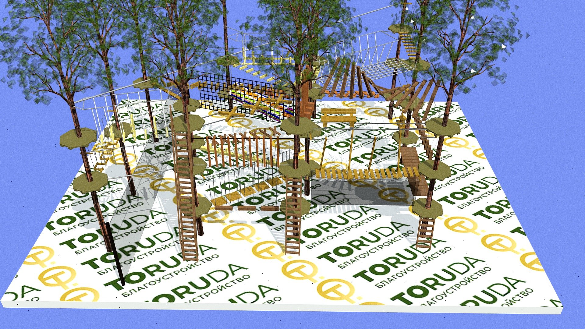 Rope Park - 3D model by Kosmosoff [da5a681] - Sketchfab