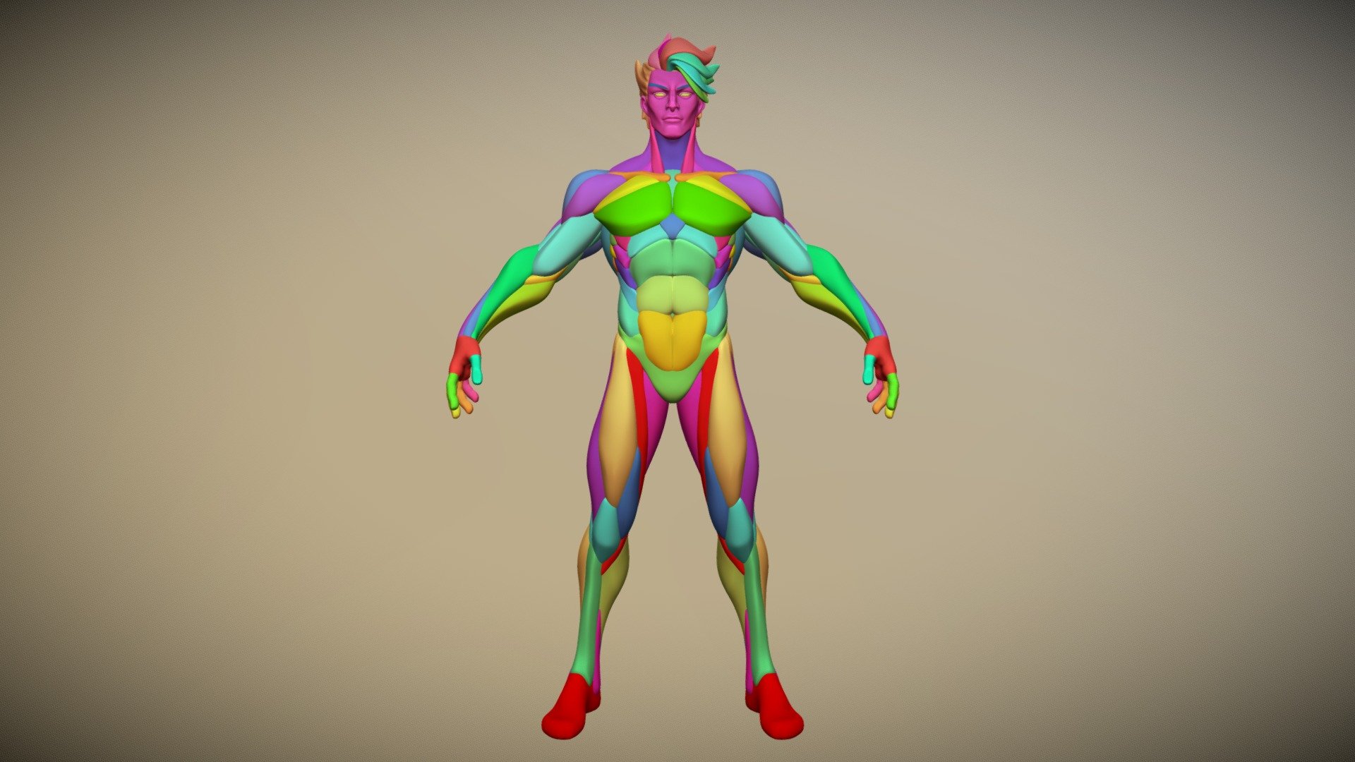 Warrior Stylized Anatomy V1 — Sketchfab embed 3D viewer