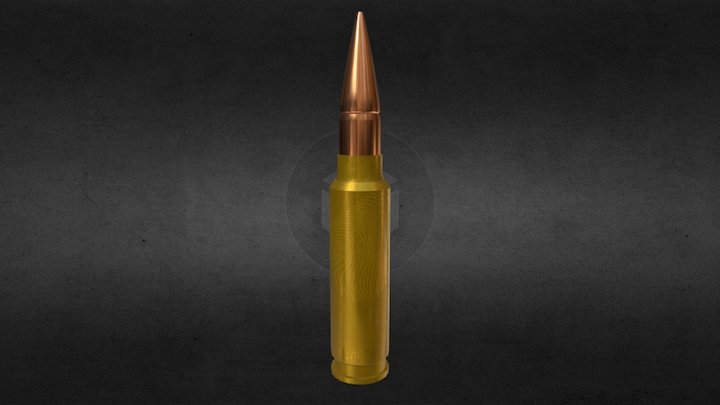 Rifle Bullet 3D Model