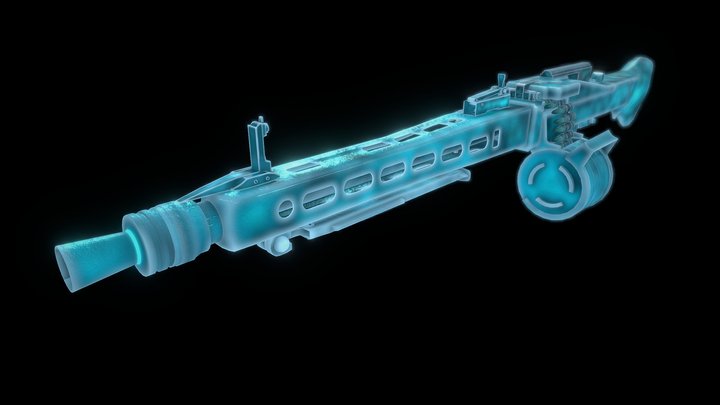 PUBG/BGMI MG3 Light Machine Gun-Glacier Skin. 3D Model