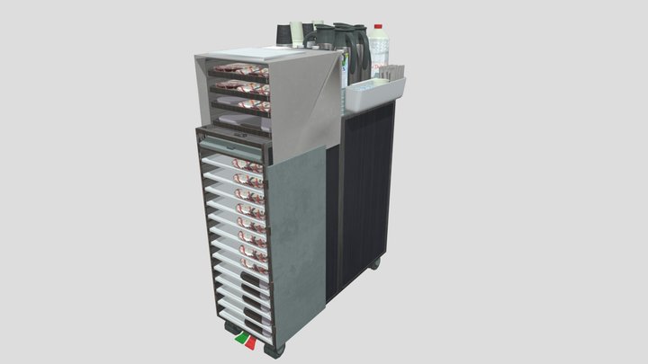 Airline Trolley Presentation 3D Model