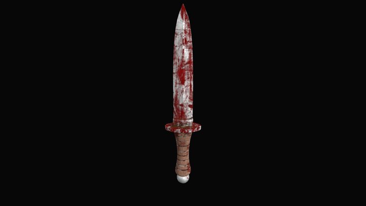 Bloody Dagger 3D Model