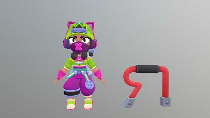 High Scorer Mina - Brawl Stars 3D Model 3D Model