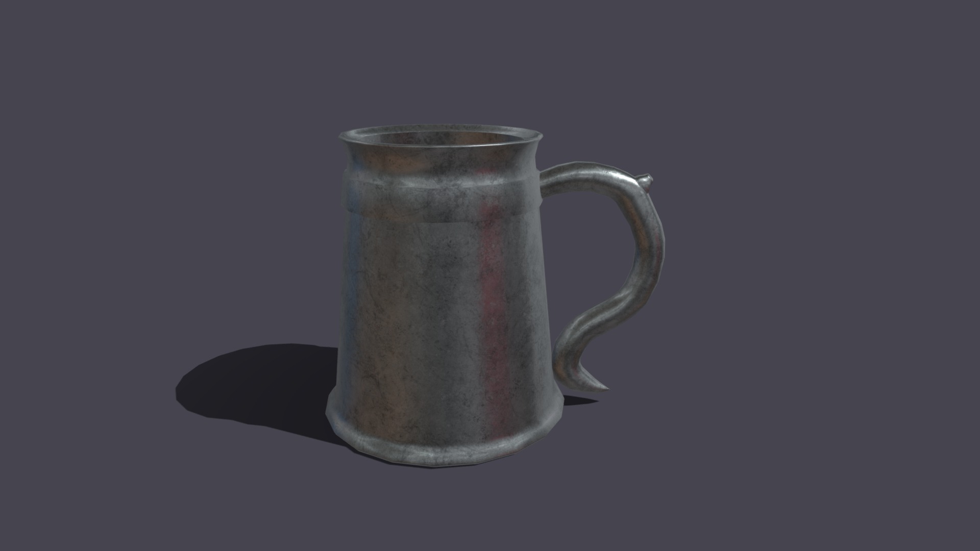 3D model Tavern Beer Cup - This is a 3D model of the Tavern Beer Cup. The 3D model is about a silver and brown coffee mug.