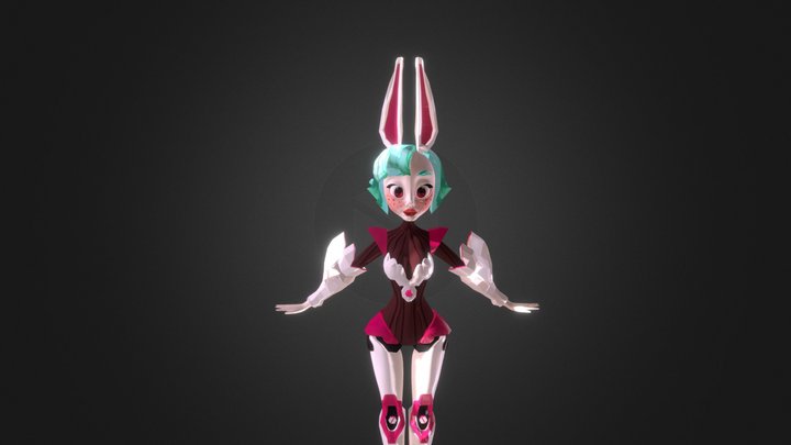 Rabbit cyber-girl 3D Model