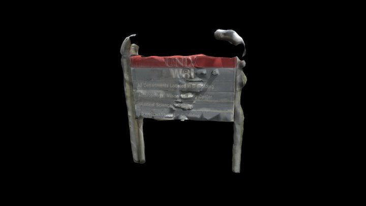WRI Sign Final Low Polygon 3D Model