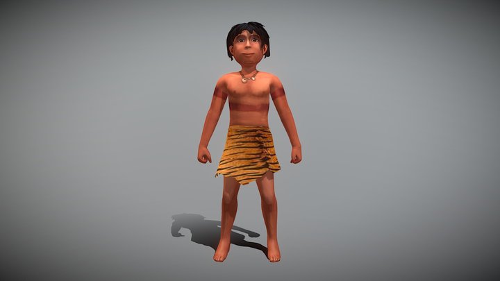 Caveman Boy 3D Model